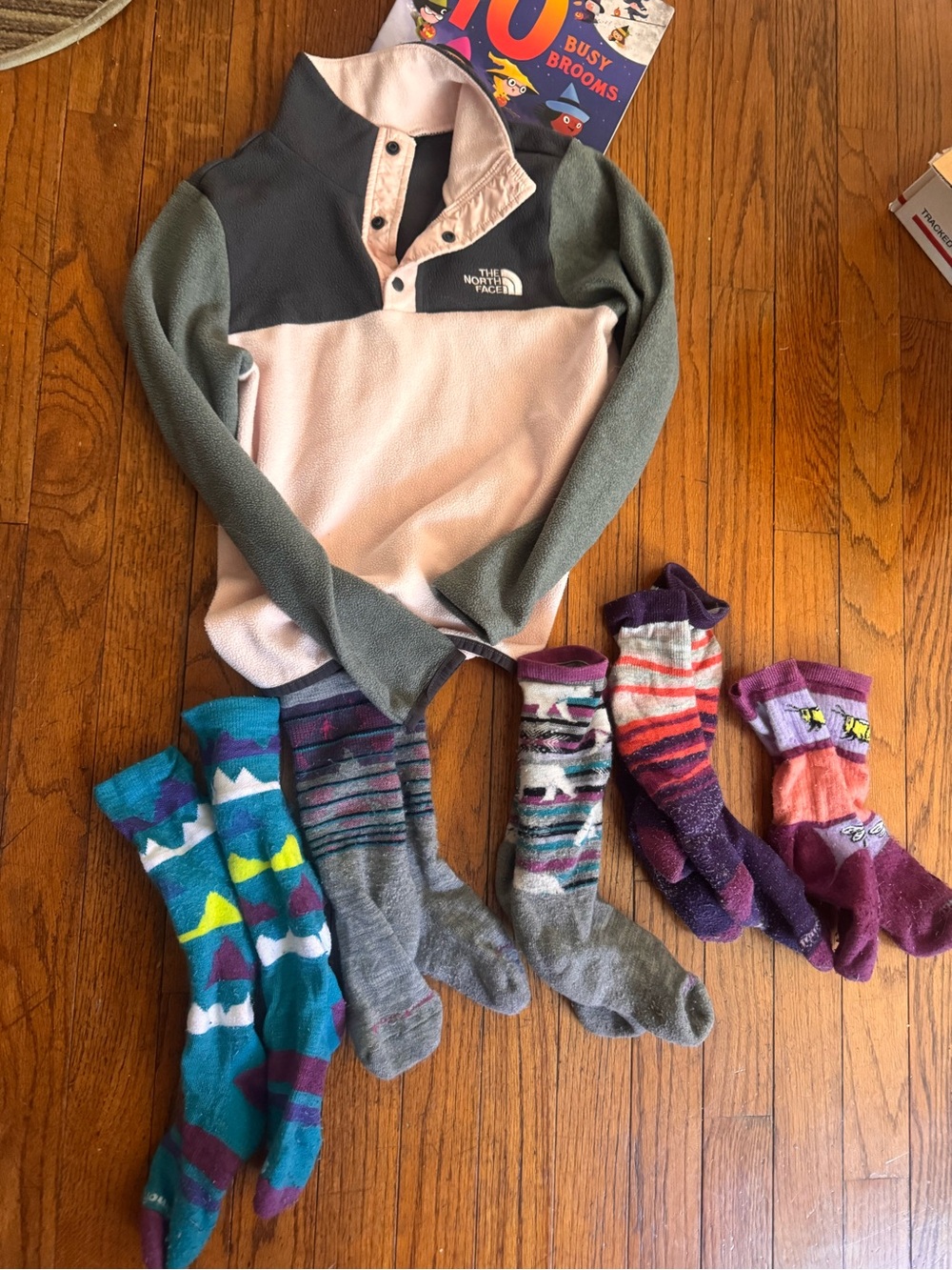 Smartwool socks bundle and north face fleece girls 7 small